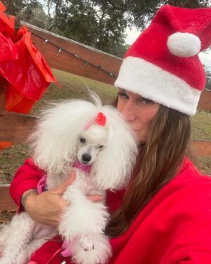 Debrah Miceli Instagram - MERRY CHRISTMAS 🎁 

🌟✨ Blessed to have such a fun HUBBY! @kissrmysgm #skol 
😅 After 19 attempts at the perfect photo, we finally decided to embrace the chaos and just say, “Fuck it this one will do!” 🤪📸
Daisy was a pro, of course, posing like a superstar while we fought over who gets to stand where. 🐾❤️ Clearly, she’s the real influencer here!
Swipe left for the magical journey of our failed photoshoots that make us question our life choices. 😂
Here’s to more laughter, love, and questionable photography skills! Cheers to us and our adorable fluffball! 🥳🐶 #Blessed #PhotoFail #DaisyTheRealStar