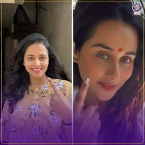 Deepti Devi Instagram - मराठी कलाकारांनी बजावला मतदानाचा हक्क!❤️👉

#voting #rajshrimarathi #marathicelebs #vote #matdan