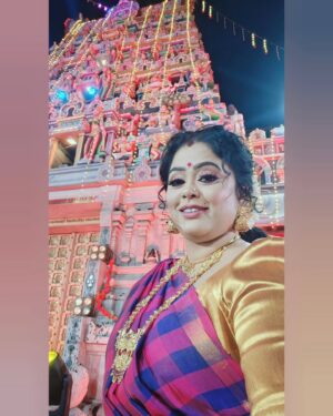 Devipriya Instagram - நமது பாரம்பரிய பின் கொசுவ கண்டாங்கி சேலை.💜💜💜 தமிழர் திருநாள் spl.