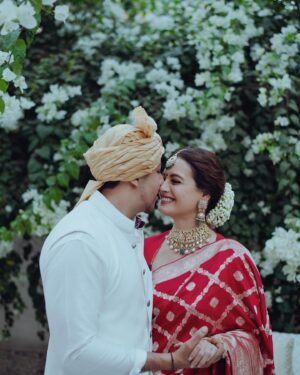 Dia Mirza Instagram - To love, in its simplest and purest form, A hand to hold through every storm. In sunsets and moonlit skies, we find, The beauty of hearts intertwined.
Through the laughter of our daughter, the strength of our son, We’ve walked this journey, hand in hand, one by one. Every day with you is my favorite song, Together, we are building a love so strong. 

Happy Anniversary Husband ♥️💫 
I love being your lawfully wedded wife 😉 @vaibhav.rekhi #SunsetKeDivane