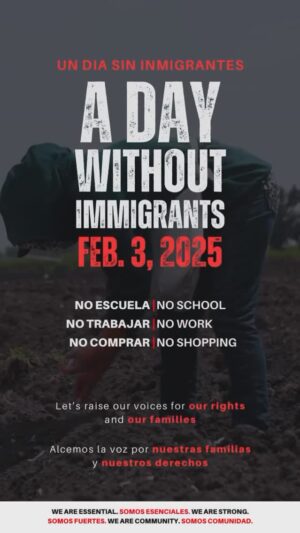 Diane Guerrero Instagram - Our strength is our union!
Let’s protect our immigrants!

🗓️ Monday, February 3, 2025

🚫No work
🚫No shopping
🚫No School

#undiasininmigrantes #adaywithoutimmigrants