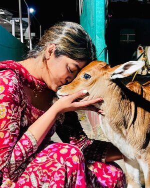 Dimple Hayathi Instagram - Sankranthi witness . My happiest moment with this Sankranthi baby . 🧿 #sankrathi2025 
#dimplehayathi