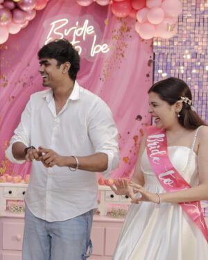 Diya Krishna Instagram - BRIDAL SHOWER 🧿❤️
Thank you @ahaana_krishna @ishaani_krishna @aswin__ganesh__ @sindhu_krishna__ @hansubeeeey and all my dear friends for making this day special for me.
Corset dress from @santinni.in 
Events by @lizaraevents 
Photography by @_stories_by_mathews__  @_mathews_photography