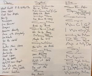 Ellie Holcomb Instagram - Ellie and I are deep in the rehearsals for our tour together. It is always a fun but challenging dance to try and do a mixture of my songs from the Neighbors catalog, her solo songs, and now all of our songs together, especially with this new bunch from “Memory Bank”. This is not at all exhaustive but a working list of songs we are learning for the tour. What are you hoping to hear? 

@ellieholcomb