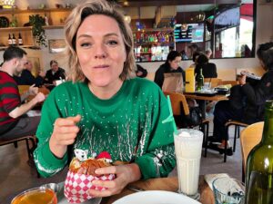 Eloise Mumford Instagram - oh yes I'll be wearing holiday sweaters for the next two weeks straight.