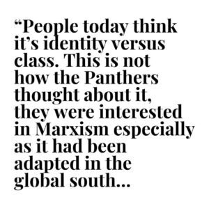 Emma Dabiri Instagram - Repost from 2023 but still evergreen quotes from and about the Black Panthers. I am sick to the back teeth of liberals and democrats being reconstituted as Leftists. There is no significant organised Left. If there had been one, that was committed to addressing working people’s material conditions and improving the quality of their lives, our current political and social landscape would look dramatically different