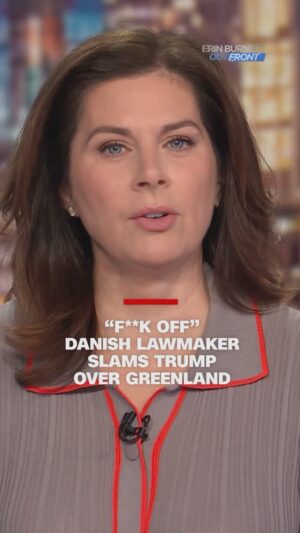Erin Burnett Instagram - Erin Burnett speaks to a Danish lawmaker who told President Trump to “f**k off” over his threats to seize Greenland. #cnn #trump #greenland #denmark #exclusive