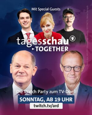 Eva Schulz Instagram - Schaut mit uns am Sonntag das TV-Duell zwischen Scholz und Merz!

Live auf Twitch, Instagram, TikTok, YouTube und in der ARD-Mediathek gibt’s am Sonntag ab 19 Uhr eine neue Folge tagesschau together – dieses Mal als Watch Party zum TV-Duell! Mit dabei: @handiofiblood, @hedgefonds.henning und @evaschulz .

Im Anschluss an das TV-Duell stellen wir Scholz und Merz eure Fragen! Was wollt ihr wissen? Schreibt es jetzt gerne schon in die Kommentare.

#bundestagswahl #btw2025 #tagesschau