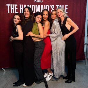 Ever Carradine Instagram - Last night, (almost) all of the people that I love gathered together to celebrate the series wrap of @handmaidsonhulu so obviously I got my ass on a plane. I  can’t wait for you all to see what we’ve been up to. #handmaidstale #thatsawrap