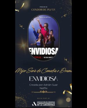 Griselda Siciliani Instagram - Felices !!!!! Ganamos 4 Premios Cóndor !! Mejor actriz protagónica, mejor serie, mejor guiòn y mejor actriz de reparto .
GRACIAS!!!!! El equipo de ENVIDIOSA es el mejor del mundo!!!! 🎬 @chenetflix