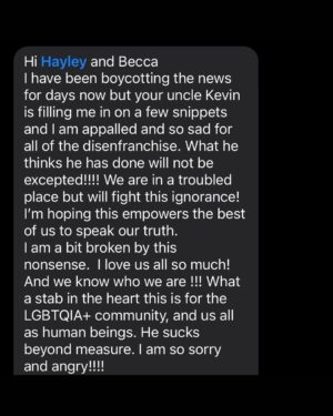 Hayley Kiyoko Instagram - I’ve been just devastated. Heartbroken. Angry. Grieving. Processing. My hometown burning, fires everywhere, families displaced. People running scared. Then there’s our country. So many people voted for this insane man. I took a break from social media feeling overwhelmed and alone in my heartbreak. Then I got this text from my Aunt and honestly really needed it. I don’t feel seen right now hearing ‘it’ll be okay it’s just 4 years don’t worry’. I feel seen when an ally is angry for me. With me. And is willing to share it loudly for the people in the back. You are not alone with your fears and worries. We have every right to be scared. But that’s what they want. They want fear, they want chaos, they want control. To my lgbtqia  community, we will not be silenced. We will be with you every step of the way fighting by your side. Together. Protect your peace, take a break from social media. Connect with people in your community. Do things that bring you joy. Invest your time growing your support system. There are so many people in this world that have got your back. Don’t let their hate win. We need you. We will get through this together.