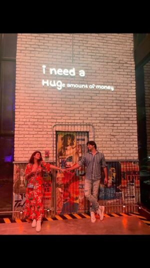 Hiba Bukhari Instagram - Here is to Us for our beautiful, wild, creative, weird, passionate, adventurous time of togetherness ♥️ I wish we stay as crazy as we are or may be more than this 😉… To many more ahead 🥂 
With loads of love to the love of my life @imarezahmed ♥️♥️