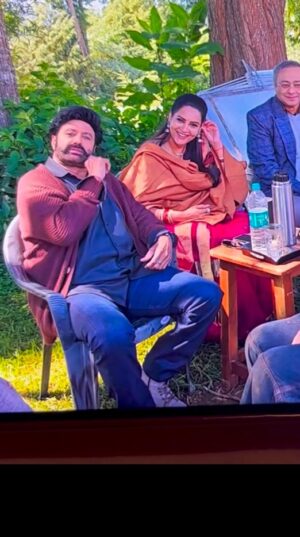 Himaja Instagram - 🥳Congratulations to the whole team of Daaku Maharaaj.. Glad to-be a part of this wonderful project.. Feeling great to work with our lovely Balayya Babu garu and superb talented @director.bobby Garu…sharing u a few beautiful memories with #daakumaharaaj #nbk109 #balakrishna #balayya #nbk