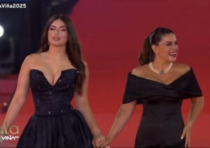 Ingrid Cruz Instagram - Infinitas gracias por todo su cariño y todos los mensajes de amor que nos llegaron a @emischeinffelt_ y a mí♥️❤️♥️
Y gracias a todo nuestro equipo que hicieron que nuestros looks fueran tal cual como queríamos ❤️♥️❤️
 
Vestido mío @patomorenomoda 
Vestido Emilia @diegooses 
Make Up @natalyleivamakeup 
Hair style @jeanbohus y staff Bohus Hair 
Coleta @beautystyle_salon_ 
Joyas @lacoleccion_joyasantiguas 
Zapatos @stevemaddencl 

Y agradecimiento especial a @vecinita 
Que nos ayuda a armarnos y desarmarnos y lo más importante …nos contiene y nos ama ♥️

Lo pasamos increíble @emischeinffelt_ y yo!!!
Gala viña del Mar 2025
Besos a todos