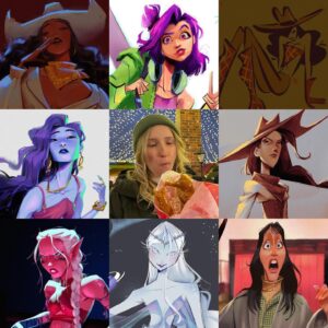 Jackie Droujko Instagram - #artvsartist all the way back to 2019. Wowie what a timeline! Featuring me and my pretzel. 💕 I didn’t draw enough cowboys this year, must do better next year.
