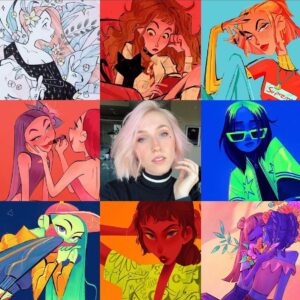 Jackie Droujko Instagram - #artvsartist all the way back to 2019. Wowie what a timeline! Featuring me and my pretzel. 💕 I didn’t draw enough cowboys this year, must do better next year.
