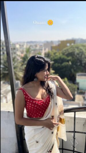 Joeann John Instagram - Onam 🤍

#onam #onamspecial #mallu #kerala #onamcelebration #onamreels #reels #bangalore #saree