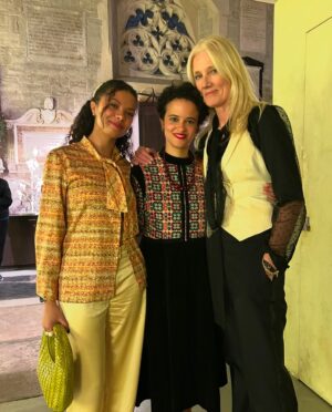 Joely Richardson Instagram - This is a right melee of photos. Some are from before, some during. I ve never had a party for my birthday- thought I should do it just once. With the state of the world, the fires the floods, and the atrocities we are inflicting on each other - just couldn’t celebrate. Loved ones ill and passing. So we had a ‘Gathering’ for many Jan born days- from 8 yrs old to 88 (mum). 2 ‘60s’, a ‘50’ and more besides. I chose the Garden Museum , a charity, by Lambeth Bridge on the River Thames- by the Covid Memorial and Westminster across the way. It symbolised those that have gone before, those present, and those to come ( 4 pregnancies in attendance). The trees the books the stones hosting- rhubarb, mimosa, cherry trees , and pomegranates ( the apple of love). Great chaos and creativity ensued : music, poetry , tango, spoken word -Thankyou my friend @lionheartfelt for your brilliance.  Thankyou Richard and Brad for helping with  the wishing tree- wishes written on seed paper for us to plant. 🌱 . Thankyou to my doctor who sang opera , and all the loved ones that came out on a Sunday night . It couldn’t have happened without Carla @teasmelondon and Toby @tobyandersen warmth and humour-If music be the food of love, and vice versa . One big candle of HOPE to all 🕯️#gathering #tango #music #dj #catering #pomegranate #mimosa #rhubarb #pavlova