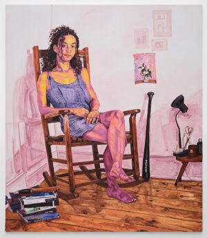 Jordan Casteel Instagram - “Nina” 2024
Oil on canvas
90 x 78” @ Art Basel Miami Beach
December 4 - 8 w/ @caseykaplangallery
Booth H21

Love that this special painting of a dear friend @ninacorn is going to be on view at @artbasel — pay her a visit 💜💛