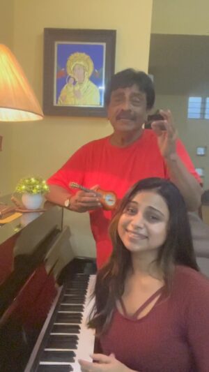 Jovita Livingston Jones Instagram - Here’s our first karoke singing ❤️ Poongaatru thirumbuma with Appa ❤️ 

Thank you for the edit @theharinagaraj ❤️

#reels #trending #trendingreels #covers #tamilsongcovers #illayaraja #appaanddaughter #instagram #reelsinstagram #trendingreels #reelitfeelit #singing #duets #poongatruthirumbuma #music #instareels #jovitalivingston