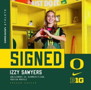 Julie Foudy Instagram - Let’s goooooo Izzy!  Beyond proud of our girl. And ecstatic to be joining the @oregonsoccer and @goducks fam!! Woohoo!!! 
Sco Ducks!!! 💚💛🦆💚💛🦆