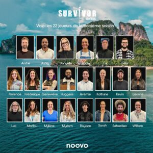 Julie Snyder Instagram - Direction les Philippines!
Voici les 22 joueurs de la troisième saison de @survivor.quebec 🩵🔥
À voir ce printemps sur Noovo.

#survivorqc #noovo