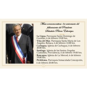 Karla Rubilar Instagram - Listado oficial de misas conmemorativas, por el 1er aniversario del fallecimiento del Presidente Sebastián Piñera Echenique. 
Desliza para revisar ciudades, fechas y horarios 👉