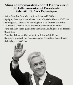 Karla Rubilar Instagram - DELIZA PARA VER 👉 Horarios de misas conmemorativas por el 1° aniversario del fallecimiento de nuestro Presidente Sebastián Piñera E.
Favor compartir el post para que todos puedan acompañar ❤️