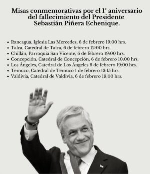 Karla Rubilar Instagram - DELIZA PARA VER 👉 Horarios de misas conmemorativas por el 1° aniversario del fallecimiento de nuestro Presidente Sebastián Piñera E.
Favor compartir el post para que todos puedan acompañar ❤️