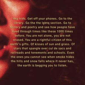 Kat Cunning Instagram - A note from dad to the kids on the hotlines. 
🏳️‍⚧️