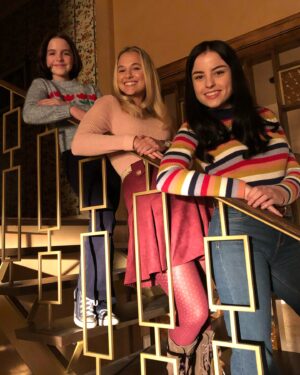 Katie Sarife Instagram - Wouldn’t be Halloween without an Annabelle post. (A day late is better than never)

Happy Halloween. @fjgieb just sent me this sweet pic of the gals. 🥰 #annabellecomeshome #annabelle