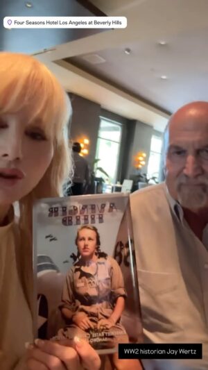 Kimberley Kates Instagram - Had the pleasure of meeting with renowned WW2 historian, Jay Wertz today at the Four Seasons in Beverly Hills. Jay was a big help in various stages of creating Avenger Field. He’s been incredibly encouraging and keeps pushing me to write more on these remarkable women who have gone unacknowledged for so long - 🛩️🛩️🛩️