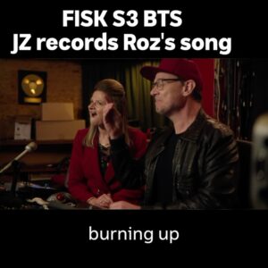 Kitty Flanagan Instagram - Final episode of Fisk S3 airs tonight 8pm ABC & iview. To play us out here’s some bts footage of @juliazemiro rozzing it up in the recording studio. “Song for Climate Change” was written by my gifted sister Penny Flanagan and arranged by the fabulous Steven Gatesy Gates who also plays Roz’s producer in the scene.
It takes a village to make a TV show and the Fisk village is chock full of my favourite people. Also can I say a huge thank you to all of you who’ve been watching. It’s been genuinely amazing how much lovely feedback we’ve had for our little brown show. Heart shape hands to everyone.😻🤎 #fisktv