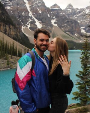 Lani Randol Instagram - Swipe to see the last time we were in Banff 💍

My family at @niveausa hosts a retreat every year for the #NIVEASquad, and I was SO excited when I found out this years’ retreat would be held in Banff. It was so sweet revisiting the place that @garrett_randol proposed to me at 5 years ago. Well, CLOSE, to the same place. We found out as we were traveling that the specific Lake (lake moraine) he proposed at closed for the season a week before our trip. We were a bit disappointed, but Lake Louise (just next door to lake moraine) is equally as stunning and it was still a very sweet and reminiscent time. 5 years with you seems to have gone by so fast, and yet I can’t really remember life before you. ♥️ #lakemoraine #lakelouise #banff #proposal #anniversary