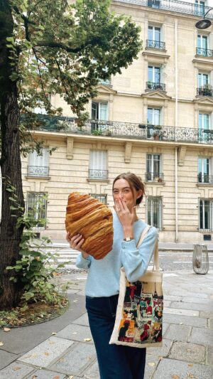 Lani Randol Instagram - No problem too big a giant croissant can’t fix it 🥐✨ #paris #france #croissant #food