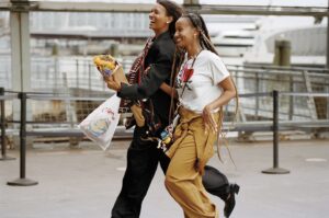 Liya Kebede Instagram - @voguemagazine commuting in style back to werk and college 🙄☺️ @raeekebedeofficial 
Photographed by @arnold_daniel, styled by @sarrjamois, makeup by @susiesobol, hair by @joeygeorge, nails by @nailnori @boomproductions  @morgansenesi @dnamodels @kylehagler