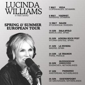 Lucinda Williams Instagram - See you this summer ❤️‍🔥🤘