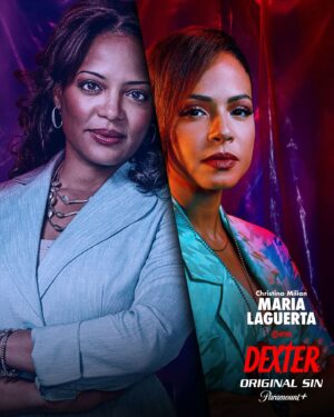 Luna Lauren Velez Instagram - Cheers and Happy Holidays to all! Today premiers the next TWO episodes of @sho_dexter  and guess who’s on the scene?! Yours truly! I got my gift early this year when I met my match. @lunalaurenvelez aka Maria Laguerta of the original series. Happy to pre-continue her story on this legendary show! 
Watch Dexter Original Sin now on @paramountplus with @showtime