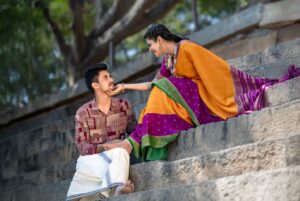 Mansi Joshi Instagram - As time is nearing to our wedding I promise You that my love for you will never change and will be yours forever ♾️ 🧿❤️

Waiting for the videos 🙈

Concept and photography by @lens__crafts 😍

Makeover by @makeoverwithtara_raam 💝

Saree by @kanchi_co_yogalakshmi_silks ☺️

Blouse by @rathamdesignstudio 😘

Hair by @ramya_hair_artistry 😍

#lovegoals #couple #postoftheday #prewedding