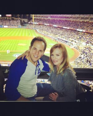 Marg Helgenberger Instagram - What better birthday gift could my bff David Berman receive than a World Series victory for his beloved Dodgers!

Happiest of birthdays dear friend!

@dpb88 @dodgers