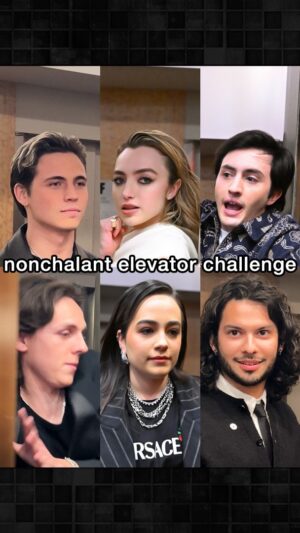 Mary Mouser Instagram - Nonchalant Elevator Challenge w/ the cast of @cobrakaiseries #FallonTonight