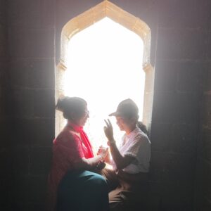 Meera Joshi Instagram - "A day well spent at the birthplace of the legendary Chhatrapati Shivaji Maharaj! I'm still reeling from the experience of visiting the cradle of this iconic figure. What made it even more special was seeing my mother, who's above 60 and bravely managing knee problems, trek the fort and Lenyadri caves with so much enthusiasm. Her determination and spirit are truly inspiring! The historic Shivneri Fort, where Raje was born, is a testament to his courage and legacy. Inside the fort, we visited the beautiful temple dedicated to Goddess Shivai Devi, after whom Chatrapati Shivaji Maharaj was named. The temple is a serene spot, surrounded by the majestic hills and valleys of the Sahyadri range. Feeling grateful for this opportunity to connect with history and create memories with my mother. 
....
#ShivajiMaharaj #ShivneriFort #LenyadriCaves #FamilyMemories #HistoryComesAlive #shivaji #shivajimaharaj #shivajimaharajhistory #shivajiraje #shivba #shivajimaharajstatus #raja #raje #shivneri #shivnerifort #killa #meerajoshi #cradle #birthplace #history #king #junnar