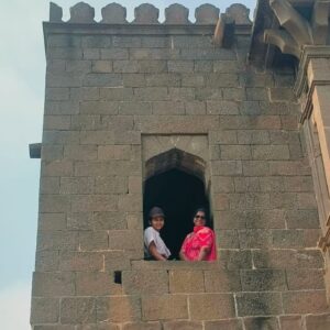 Meera Joshi Instagram - "A day well spent at the birthplace of the legendary Chhatrapati Shivaji Maharaj! I'm still reeling from the experience of visiting the cradle of this iconic figure. What made it even more special was seeing my mother, who's above 60 and bravely managing knee problems, trek the fort and Lenyadri caves with so much enthusiasm. Her determination and spirit are truly inspiring! The historic Shivneri Fort, where Raje was born, is a testament to his courage and legacy. Inside the fort, we visited the beautiful temple dedicated to Goddess Shivai Devi, after whom Chatrapati Shivaji Maharaj was named. The temple is a serene spot, surrounded by the majestic hills and valleys of the Sahyadri range. Feeling grateful for this opportunity to connect with history and create memories with my mother. 
....
#ShivajiMaharaj #ShivneriFort #LenyadriCaves #FamilyMemories #HistoryComesAlive #shivaji #shivajimaharaj #shivajimaharajhistory #shivajiraje #shivba #shivajimaharajstatus #raja #raje #shivneri #shivnerifort #killa #meerajoshi #cradle #birthplace #history #king #junnar