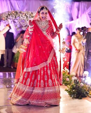 Megha Chakraborty Instagram - “Our dream wedding outfits brought to life by the incredible team at @adyaaye_official ✨❤️

Megha’s stunning lehenga and my regal sherwani were nothing short of perfection—crafted with elegance, detail, and so much love. Adyaaye truly made us feel like royalty on our special day! 👑

Thank you for making our vision come true and for adding so much beauty to our celebration. Highly recommend Adyaaye for anyone looking to make their big day unforgettable!

Beautiful captured by : @focusweddingphotographers 
MUA : @nehaadhvikmahajan 
Outfits : @adyaaye_official 

#Adyaaye #WeddingOutfits #DreamComeTrue #SahilMeghaWedding #mehil