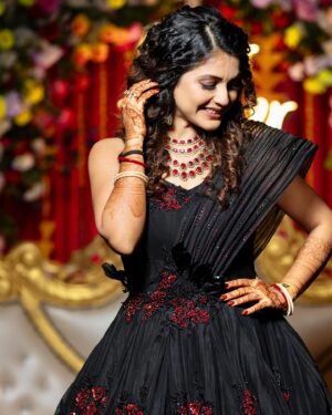 Megha Chakraborty Instagram - “A night of toasts, twirls, and timeless memories! 🍸✨

From soulful conversations to crazy dance moves, our cocktail night was nothing short of magical. Grateful for the love, the laughter, and the people who made it unforgettable! ❤️🥂

Captured by : @focusweddingphotographers 
Sahil’s outfit : @kalpraag @ayushiguptajain 
Megha’s outfit : @neerusindia 
Megha’s jewellery: @omsons_bridal_store 
MUA: @nehaadhvikmahajan 
Hair: @makeupbyamnahaq 

#ShakenNotStirred #SahilMeghaDiaries #OneForTheBooks #Mehil