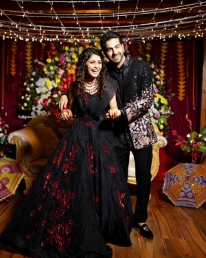 Megha Chakraborty Instagram - “A night of toasts, twirls, and timeless memories! 🍸✨

From soulful conversations to crazy dance moves, our cocktail night was nothing short of magical. Grateful for the love, the laughter, and the people who made it unforgettable! ❤️🥂

Captured by : @focusweddingphotographers 
Sahil’s outfit : @kalpraag @ayushiguptajain 
Megha’s outfit : @neerusindia 
Megha’s jewellery: @omsons_bridal_store 
MUA: @nehaadhvikmahajan 
Hair: @makeupbyamnahaq 

#ShakenNotStirred #SahilMeghaDiaries #OneForTheBooks #Mehil
