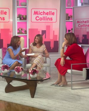 Michelle Collins Instagram - There are very few people that I’ve met in this business who radiate the sheer authenticity, humor, intelligence, empathy and class as our beloved @hodakotb. And what’s amazing to me - as we’ve seen across the board - is that it’s unanimous. She has touched so many lives, lifted so many people, given so so much of herself to us over the course of her storied career. To say she’s an inspiration is an understatement. Hoda is the gold standard.

Hoda, a big thanks to you, @jennabhager and the entire @hodaandjenna crew for always being so warm and welcoming anytime I’ve had the pleasure of joining you guys. I am SO excited for your next chapter and thank you from the bottom of our hearts for bringing sunshine to every morning for so many years. (It’s been an emotionally draining week but I still saved some tears for this caption.) Thank you for EVERYTHING! WE LOVE YOU!! And a big congrats to Jenna for everything that lays ahead! 🥰💖
