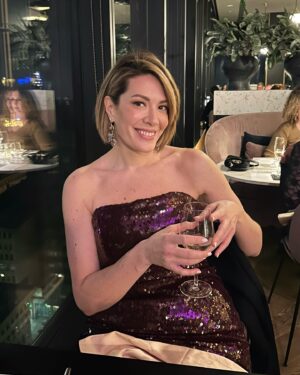 Michelle Collins Instagram - Happy New Year from me aka Ljubljana Grande, this spectacular fireworks show, the chaos of my TK Maxx 29” spinner, and my sequined dress which cut into my skin like 1,000 razor blades ❤️🎉🥂 Highly recommend Slovenian NYE by the way, we’ve had the best time 🇸🇮 here’s to all the best things in 2025 let’s manifest as a family!!