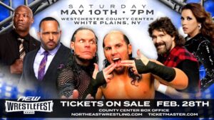 Mickie James Instagram - Sat., May 10th!! @northeastwrestling #wrestlefest28

@westchester_county_center in #whiteplainsny 

In action @jeffhardybrand @matthardybrand 
The Hardy Boyz!!

Hurt Syndicate members @the305mvp @sheltyb803 

@realmickfoley @themickiejames
Romeo Roselli @thematttaven @kcwrestles @jaylenbrandyn @traekeepdancing @bradbay1or and more superstars to be announced!!!

Autograph Sessions with all the stats before the event.

Tickets go on sale this Fri., Feb 28th at 10am at The County Center Box Office

www.northeastwrestling.com and ticketmaster.com

#wrestling #wrestlefest #prowrestling
#westchestercountycenter
#whiteplainsny #hardyboyz #matttaven #matthardy #jeffhardy #jeffhardybrand #wavesandcurls #mickfoley #mickiejames #northeastwrestling #new