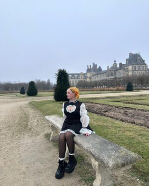 Milly Shapiro Instagram - 🏰Chateau Fontainebleau 🏰 

Dress by @vina.of.the.valley